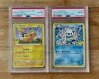 Pikachu & Oshawott Holo Celebrations PSA 8.5 & 8