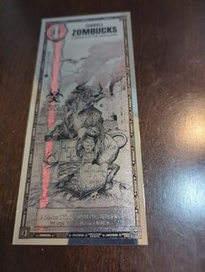 🔥 Zombull Zombucks 1/1000 oz .999 Fine Silver Foil Note