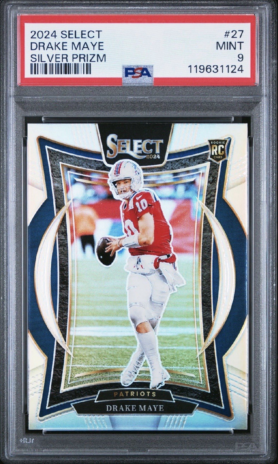 DRAKE MAYE 2024 SELECT CONCOURSE ROOKIE #27 SILVER PRIZM PSA 9 MINT
