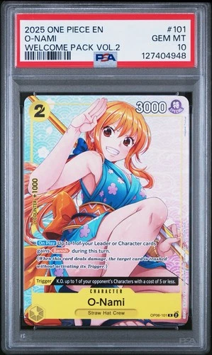 2025 O-Nami OP06-101 Wings Of The Captain One Piece Welcome Pack PSA 10