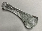Pestel Vintage Murano Art Glass Embedded Silver Foil Flecks Controlled Bubbles