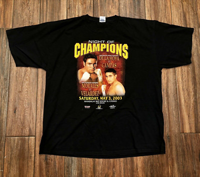 2003 OSCAR DE LA HOYA WORLD SUPER WELTERWEIGHT CHAMPIONSHIP BOXING T-SHIRT XXL