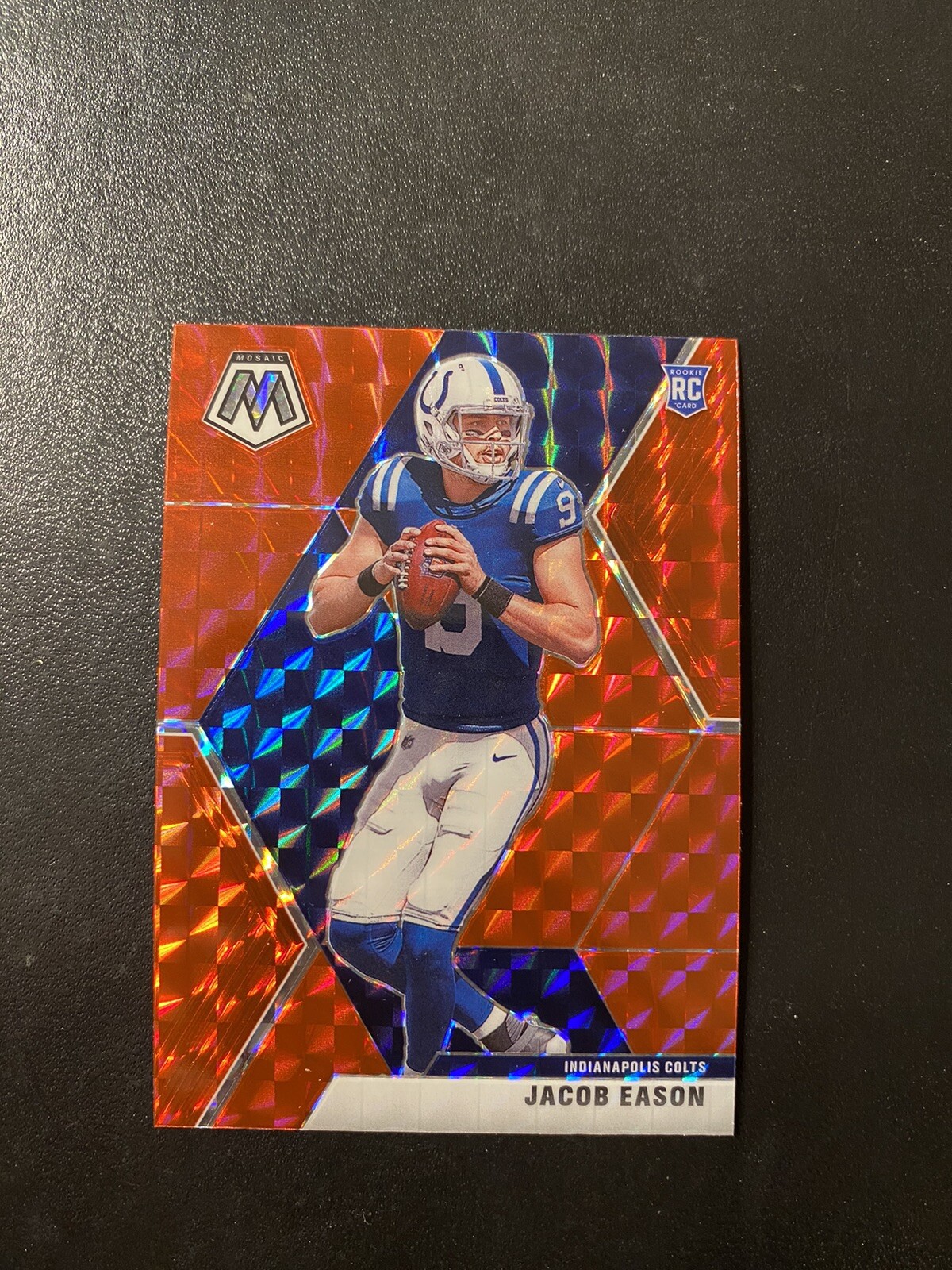 2020 Panini Mosaic Football Mosaic Red Prizm Jacob Eason #236 Rookie RC