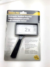 New Rectangular Handheld Magnifying Lens 2 X 4'' Magnifier Clear Acrylic Lense