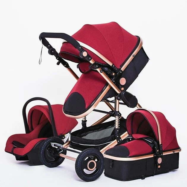 Poussette confortable 3 en 1, pack poussette, coque & nacelle bébé : adbb