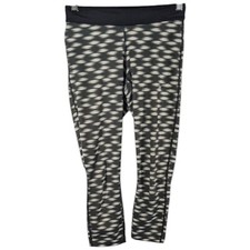 Nike Running Dri-Fit Womens XS Gray Leggings Gray Black White Baselayer 26x21.5