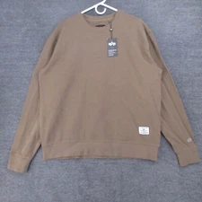 Alpha Industries Womens L Essential French Terry Crewneck Coyote Brown Cotton