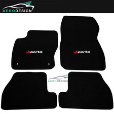 Fits 12-18 Ford Focus Black Nylon Floor Mats Carpets Front Rear W Sports Emblem