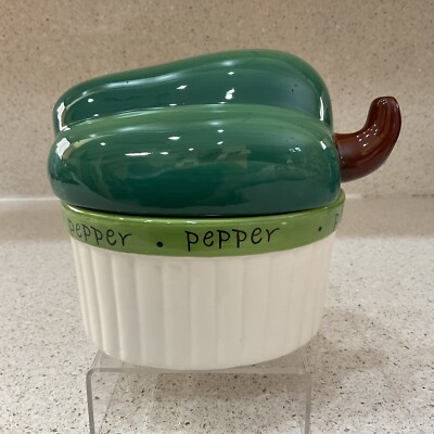 Certified International Green Pepper Casserole Dish with Lid by Judy Phipps