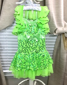girls green sequin dress
