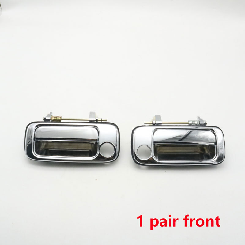 Outer Door Handles PAIR Front Chrome Fits Toyota Landcruiser 80 Series