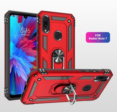 For Xiaomi Redmi Note 7 /  Pro Case Ring Holder Magnetic Stand Phone Cover