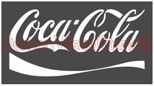 4.5"x8" Clear Plastic Stencil - Coca Cola MC717   