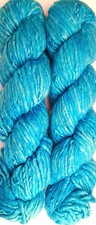 100 Grams Himalaya Recycled Indigo Soft Sari Silk Yarn Hand Knit Woven 1 Skeins