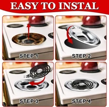 Cenipar 316048413 Burner Drip Pans 8 Inch (2 Pack)&316048414 Range Drip Bowls 6