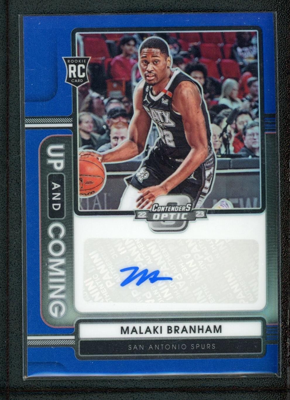 2022-23 MALAKI BRANHAM 28/75 AUTO PANINI CONTENDERS OPTIC BLUE RC UP AND COMING