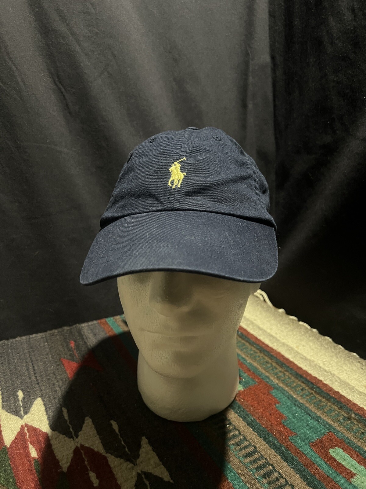 Polo Ralph Lauren berretto da baseball uomo taglia unica blu pony logo strapback cappello