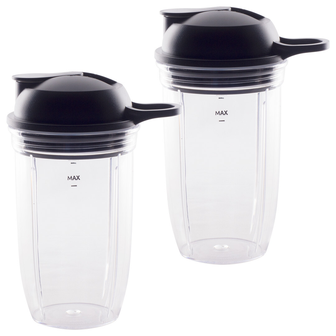 2 Pack 18 oz Cup and To-Go Lid for NutriBullet Pro 1000, Com