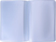 2 Pieces Plastic Wallet Insert Credit Card Holder with 10 Page 20 Slots and 10 P