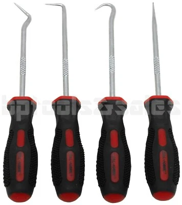 CAL HAWK 4pc Hook and Pick Tool Set Hose Pick and Cotter Pin Puller for Hoses O-Rings