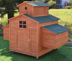 Details About Deluxe Large Wood Chicken Coop Backyard Hen House 6 10 Chickens W 6 Nesting Box