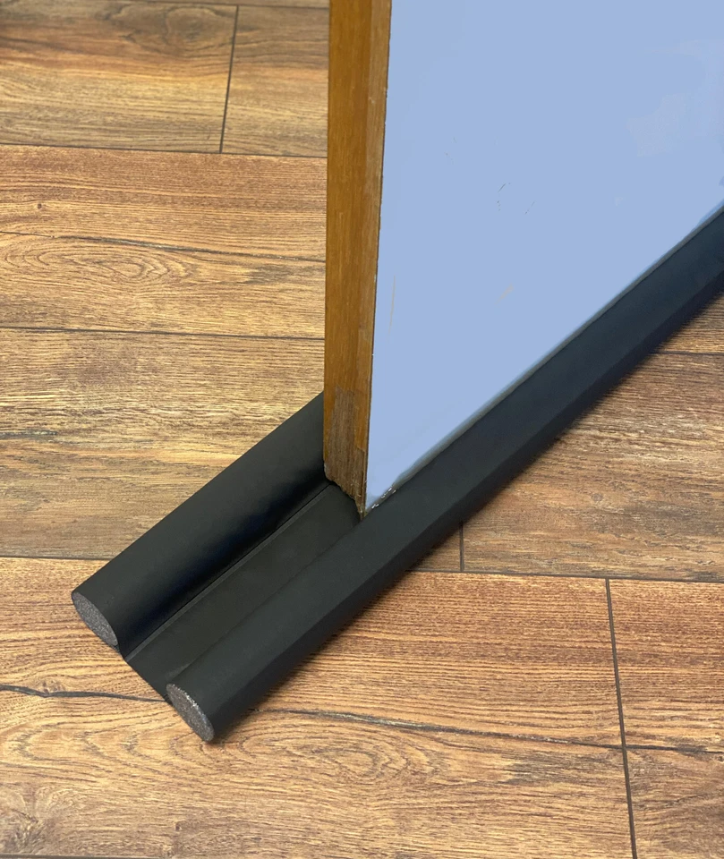 MAMBO-DESIGN 3x Zugluftstopper SCHWARZ Tür Zugluft Zugluftstop Türdichtung Türisolierung 96cm