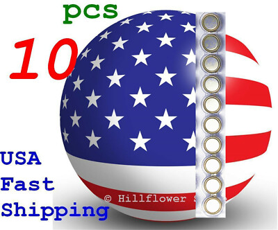 10 pcs AG10 LR1130 389A TT LR54 G10 Bulk 1.5V 0% Hg Alkaline Battery