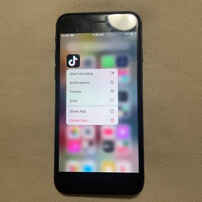 **TIKTOK **Apple iPhone 7 - 256 GB - Black (Unlocked)** TIKTOK INSTALLED**