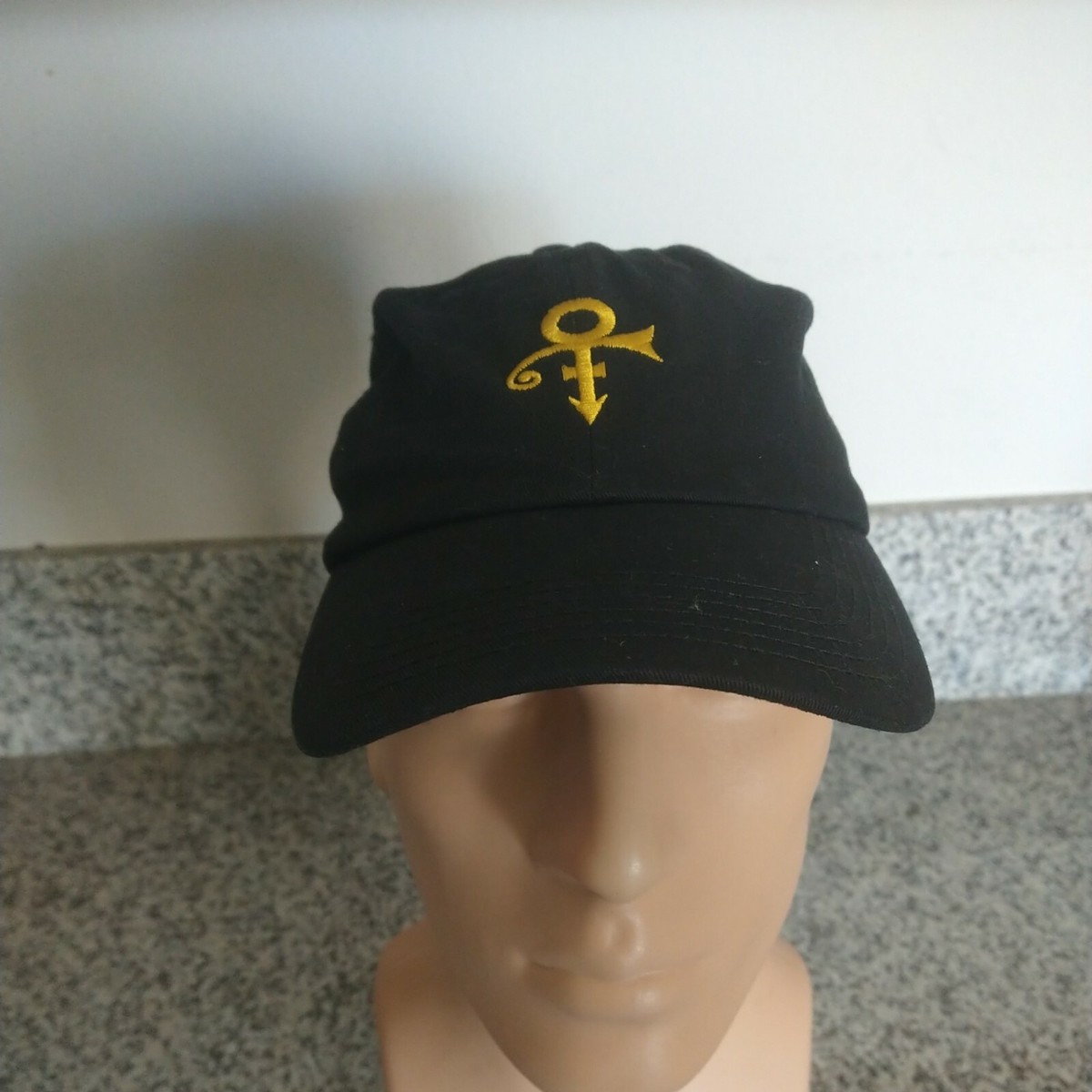 Men's Prince Gold Symbol Baseball Cap Adjustable Black