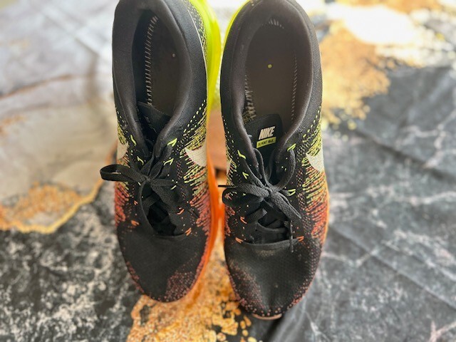 Nike Flyknit Max, Black Atomic Orange Volt | eBay