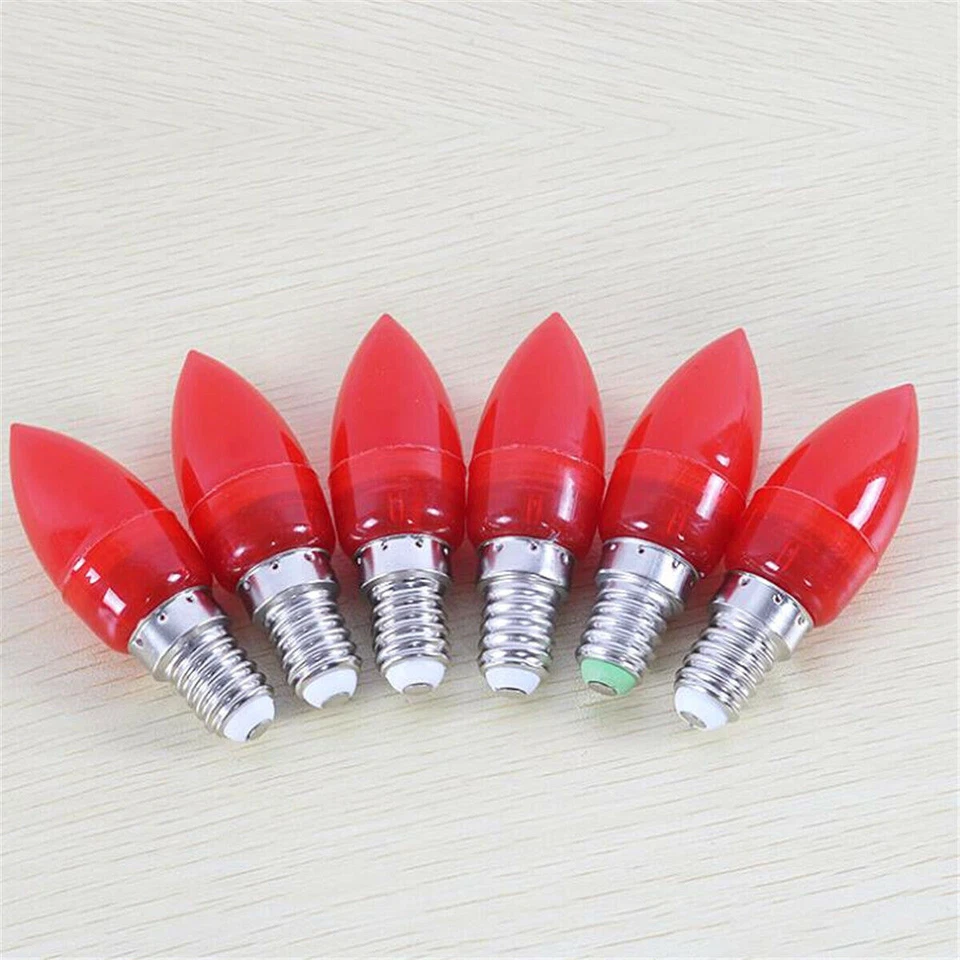 2x 0.5W 220V E14 E12 LED Red Lotus Filament Candle Light Bulb Buddhist Supplies - Image 2 of 4