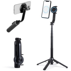 Magnetic Selfie Stick & Stand 1m (3ft) Length, Compact Travel Size, BT Remote