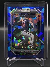 2023 Prizm Baseball Jared Shuster 8 Blue Cracked Ice Atlanta Braves