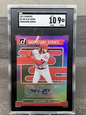 2021 Donruss Alec Bohm RC Signature Series Autograph Graded SGC 9 - Auto 10
