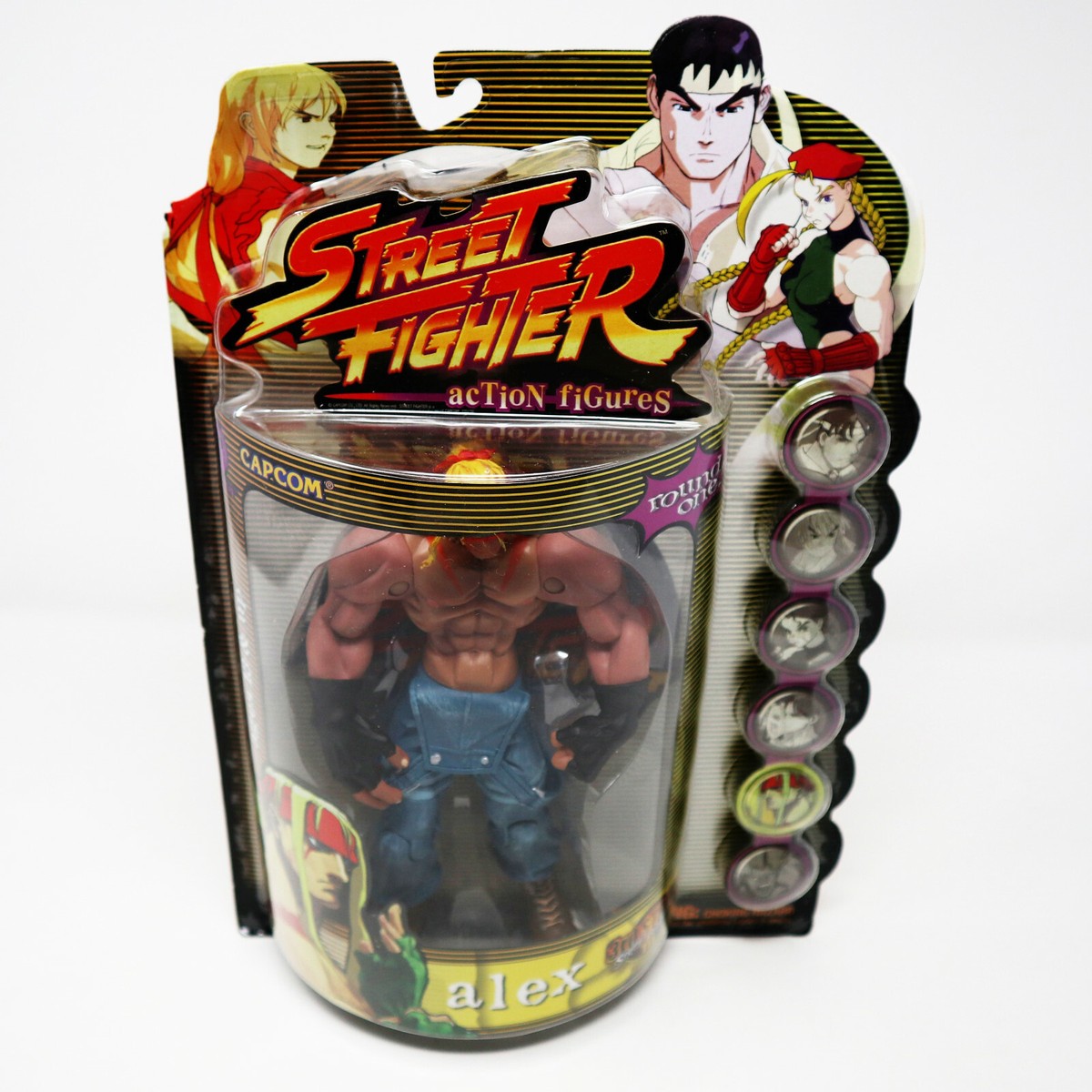 1999 RESAURUS CAPCOM STREET FIGHTER ROUND ONE ALEX FIGURE MOC