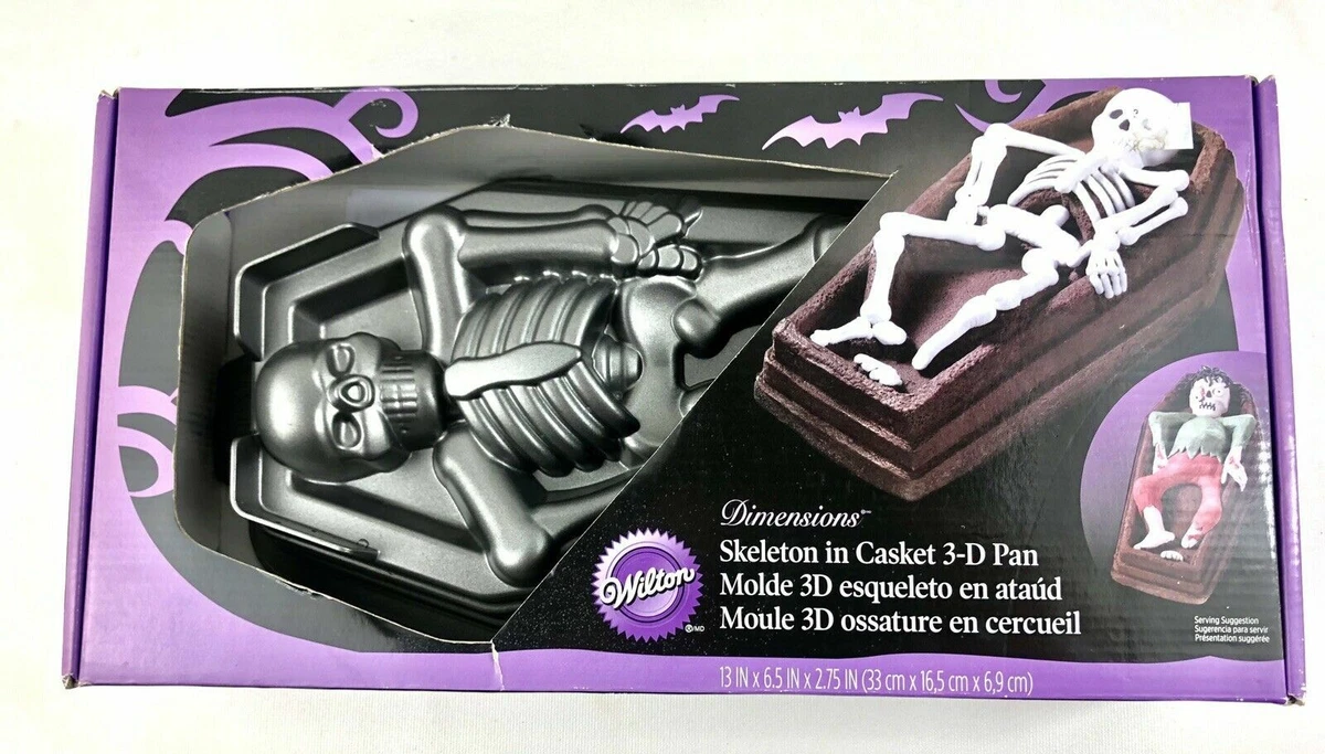 Skeleton in Casket 3D Cake Pan