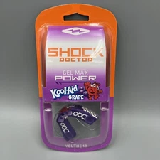Shock Doctor Mouthguard, Kool-Aid Grape Flavor Fusion Gel Max Power Sz Your 10-