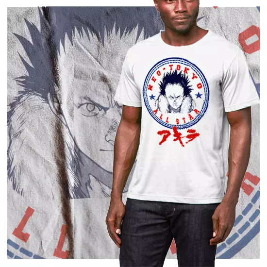 Akira, T-shirt, Neo Tokyo, Retro anime Kanji, SZ S-2XL, Tetsuo