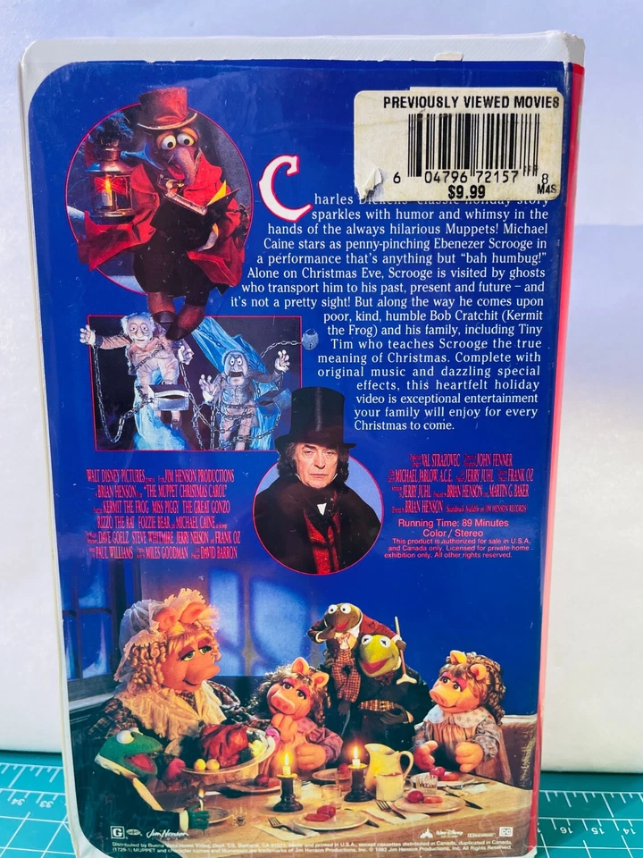 The Muppet Christmas Carol (VHS 1993 Jim Henson) Clamshell - Image 2 of 4