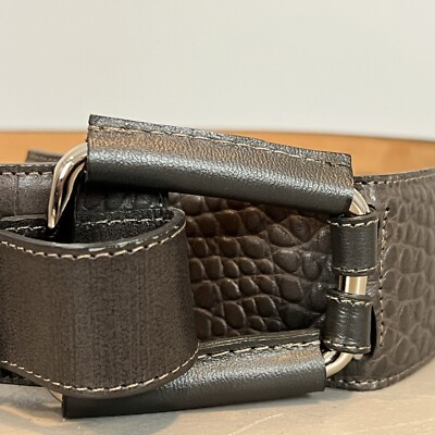 The Worth Collection Embossed Croc Crocodile Belt Womens  display picture 1