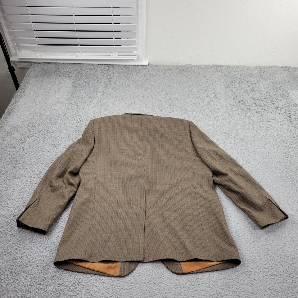 Alan Flusser Blazer мужской 46R ягненка шерсти коричневый карманы костюм куртка спортивное пальто - Изображение 2 из 4