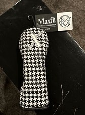 NEW HYBRID GOLF HEADCOVER HEAD COVER MAXFLI BLACK WHITE HOUNDSTOOTH VINTAGE X