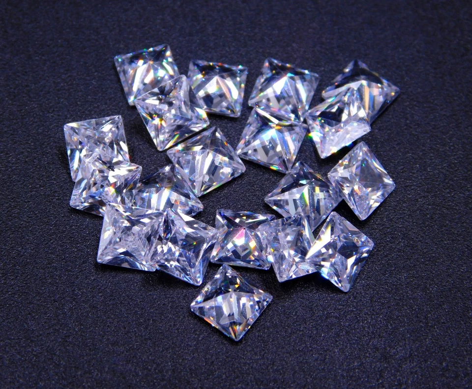 5 MM Lab Created C Z Square Cut Lot Loose Gemstone 19 Cts 20 Pcs P-3467 - Image 4 of 4