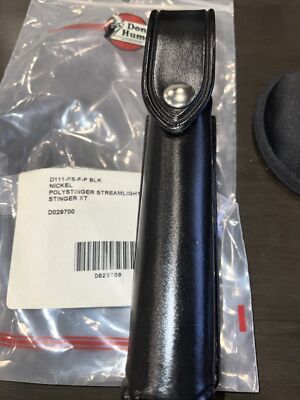 Don Hume D111-PS-F-P BLK Leather Polystinger Streamlight Stinger XT Flashlight