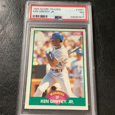 1989 Score Traded Ken Griffey Jr. Rookie #100T PSA 7 NM HOF RC Seattle Mariners