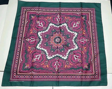 VTG Fast Color Handkerchief Bandana Jumbo Geometric Scarf RN 16463 30x30 USA