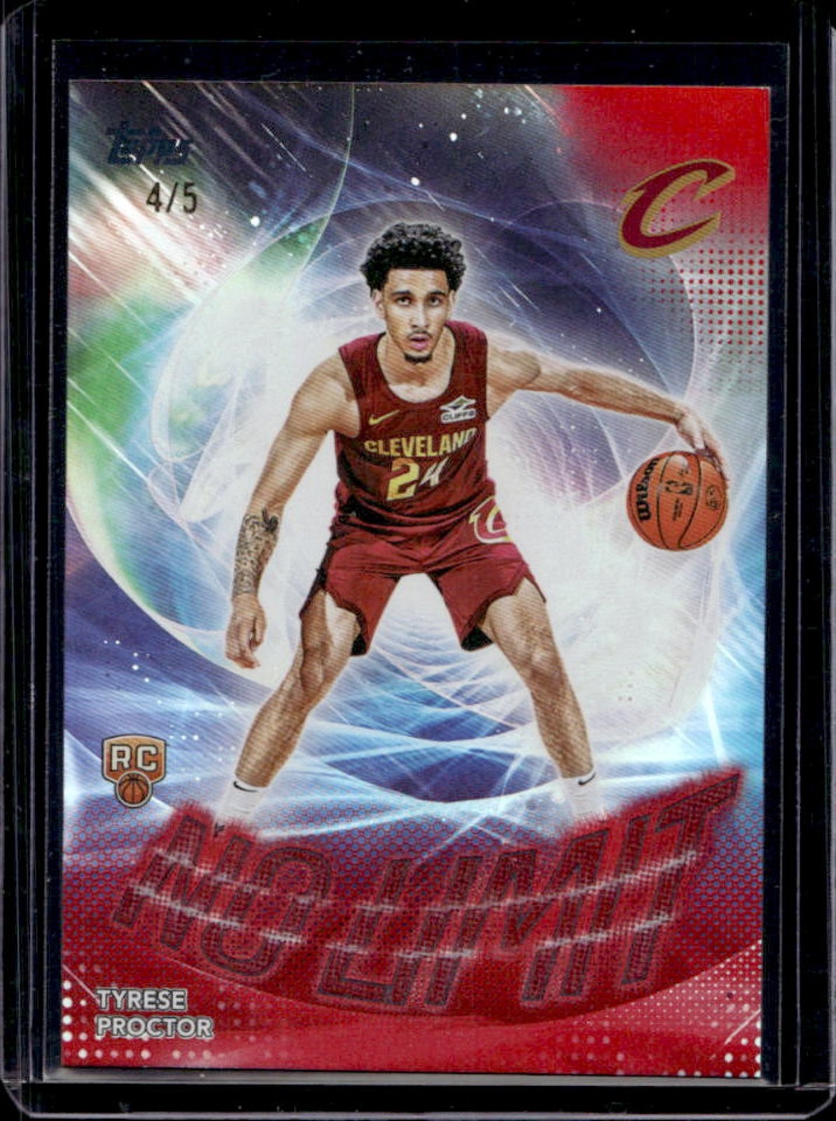 2025-26 Topps Tyrese Proctor No Limit RC Red Rainbow Rookie #4/5 Cavaliers