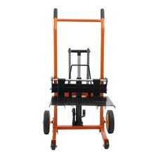 Hydraulic Material Lift 577lbs. Winch Stacker Adjustable Hight Pallet Dolly Lift