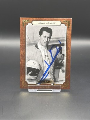 2010 Presseausweis Racing Legends Gold Mario Andretti /399 auf Karte Autogramm signed