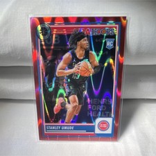 Panini 2023-24 NBA Hoops Stanley Umude #69 Red Seismic Prizm /199 Rookie Pistons
